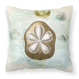 Caroline'S Treasures Sb3027Pw1414 Sand Dollar Canvas Fabric Decorative Pillow, Large, Multicolor