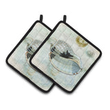 Caroline'S Treasures Shells Pair Of Pot Holders Sb3028Pthd, 7.5Hx7.5W, Multicolor