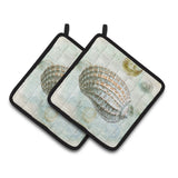 Caroline'S Treasures Shells Pair Of Pot Holders Sb3029Pthd, 7.5Hx7.5W, Multicolor