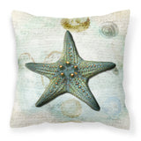 Caroline'S Treasures Sb3034Pw1414 Starfish Canvas Fabric Decorative Pillow, Large, Multicolor
