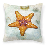 Caroline'S Treasures Sb3035Pw1414 Starfish Canvas Fabric Decorative Pillow, Large, Multicolor
