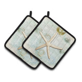 Caroline'S Treasures Starfish Pair Of Pot Holders Sb3036Pthd, 7.5Hx7.5W, Multicolor