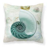 Caroline'S Treasures Sb3037Pw1414 Shells Canvas Fabric Decorative Pillow, Large, Multicolor