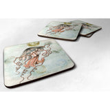 Caroline'S Treasures Sb3044Fc Jellyfish Foam Coasters (Set Of 4), 3.5 H X 3.5 W, Multicolor