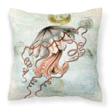 Caroline'S Treasures Sb3044Pw1414 Jellyfish Canvas Fabric Decorative Pillow, Large, Multicolor