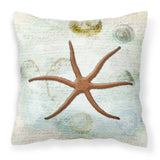 Caroline'S Treasures Sb3048Pw1414 Starfish Canvas Fabric Decorative Pillow, Large, Multicolor
