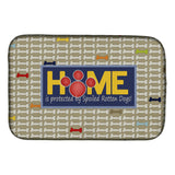 Caroline'S Treasures Home Is Protected By Spoiled Rotten Dogs Dish Drying Mat, 14 X 21, Multicolor