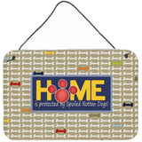 Caroline'S Treasures Home Is Protected By Spoiled Rotten Dogs Wall Or Door Hanging Prints, 8 X 12