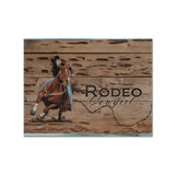 Caroline'S Treasures Sb3055Plmt Rodeo Cowgirl Barrel Racer Fabric Placemat, Multicolor