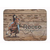 Caroline'S Treasures Rodeo Cowgirl Barrel Racer Floor Mat, 19 X 27, Multicolor