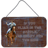 Caroline'S Treasures Roper Horse If You Climb In The Saddle, Be Ready For The Ride Wall Or Door Hanging Prints, 8 X 12