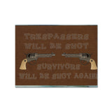 Caroline'S Treasures Sb3063Plmt Trespassers Will Be Shot Fabric Placemat, Multicolor