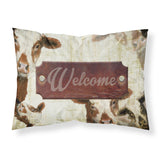 Caroline'S Treasures Sb3065Pillowcase Welcome Cow Moisture Wicking Fabric Standard Pillowcase, Large, Multicolor
