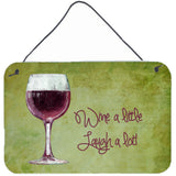 Caroline'S Treasures Wine A Little Laugh A Lot Wall Or Door Hanging Prints, 8 X 12