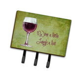 Caroline'S Treasures Sb3067Th68 Wine A Little Laugh A Lot Leash Or Key Holder, Large, Multicolor