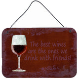 Caroline'S Treasures The Best Wines Are The Ones We Drink With Friends Wall Or Door Hanging Prints, 8 X 12