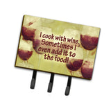Caroline'S Treasures Sb3069Th68 I Cook With Wine Leash Or Key Holder, Large, Multicolor