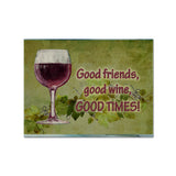 Caroline'S Treasures Sb3070Plmt Good Friends Good Wine Good Times Fabric Placemat, Multicolor