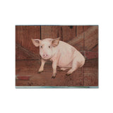 Caroline'S Treasures Sb3072Plmt Pig At The Barn Door Fabric Placemat, Multicolor