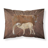 Caroline'S Treasures Sb3074Pillowcase Cow Momma And Baby Moisture Wicking Fabric Standard Pillowcase, Large, Multicolor