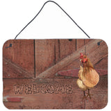 Caroline'S Treasures Welcome Chicken Aluminum Metal Wall Or Door Hanging Prints, 8 X 12