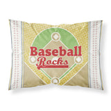 Caroline'S Treasures Sb3077Pillowcase Baseball Rules Moisture Wicking Fabric Standard Pillowcase, Large, Multicolor