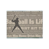 Caroline'S Treasures Sb3078Plmt Baseball Is Life Fabric Placemat, Multicolor
