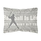 Caroline'S Treasures Sb3078Pw1216 Baseball Is Life Canvas Fabric Decorative Pillow, Large, Multicolor