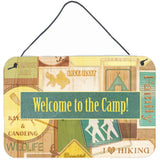 Caroline'S Treasures Welcome To The Camp Aluminum Metal Wall Or Door Hanging Prints, 8 X 12
