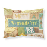 Caroline'S Treasures Sb3080Pillowcase Welcome To The Camp Moisture Wicking Fabric Standard Pillowcase, Large, Multicolor