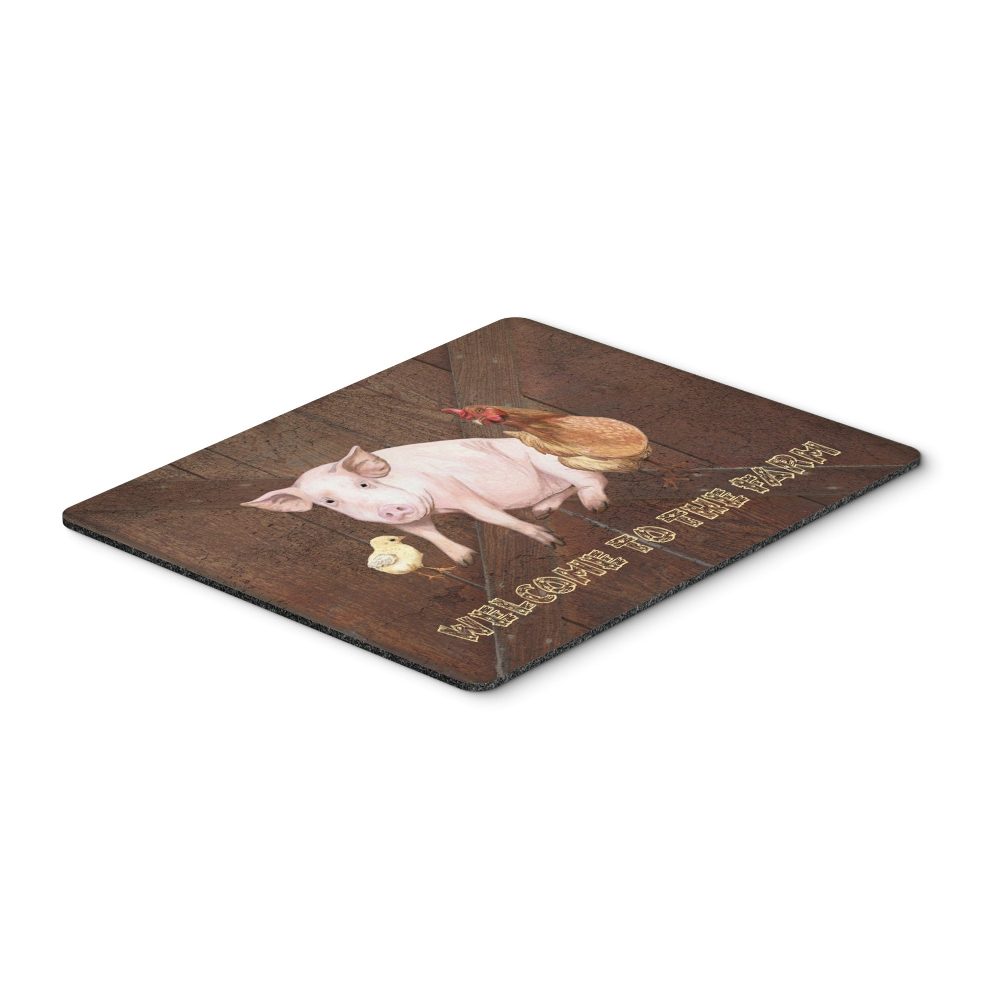 Caroline'S Treasures Welcome To The Farm With The Pig & Chicken Mouse Pad/Hot Pad/Trivet (Sb3083Mp)