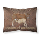 Caroline'S Treasures Sb3084Pillowcase Welcome To The Ranch With The Cow And Baby Moisture Wicking Fabric Standard Pillowcase,