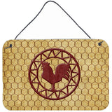 Caroline'S Treasures Rooster Chicken Coop Aluminum Metal Wall Or Door Hanging Prints, 8 X 12