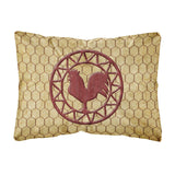 Caroline'S Treasures Sb3085Pw1216 Rooster Chicken Coop Canvas Fabric Decorative Pillow, Large, Multicolor