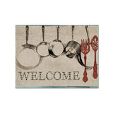 Caroline'S Treasures Sb3087Plmt Pots And Pans Welcome Fabric Placemat, Multicolor