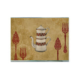 Caroline'S Treasures Sb3088Plmt Teapot Welcome Fabric Placemat, Multicolor