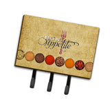Caroline'S Treasures Sb3089Th68 Bon Appetite And Spices Leash Or Key Holder, Large, Multicolor