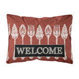 Caroline'S Treasures Sb3090Pw1216 Serving Spoons Welcome Canvas Fabric Decorative Pillow, Large, Multicolor