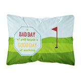 Caroline'S Treasures Sb3091Pw1216 A Bad Day At Golf Canvas Fabric Decorative Pillow, Large, Multicolor