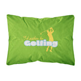 Caroline'S Treasures I'D Rather Be Golfing Man On Green Canvas Fabric Decorative Pillow, Large, Multicolor