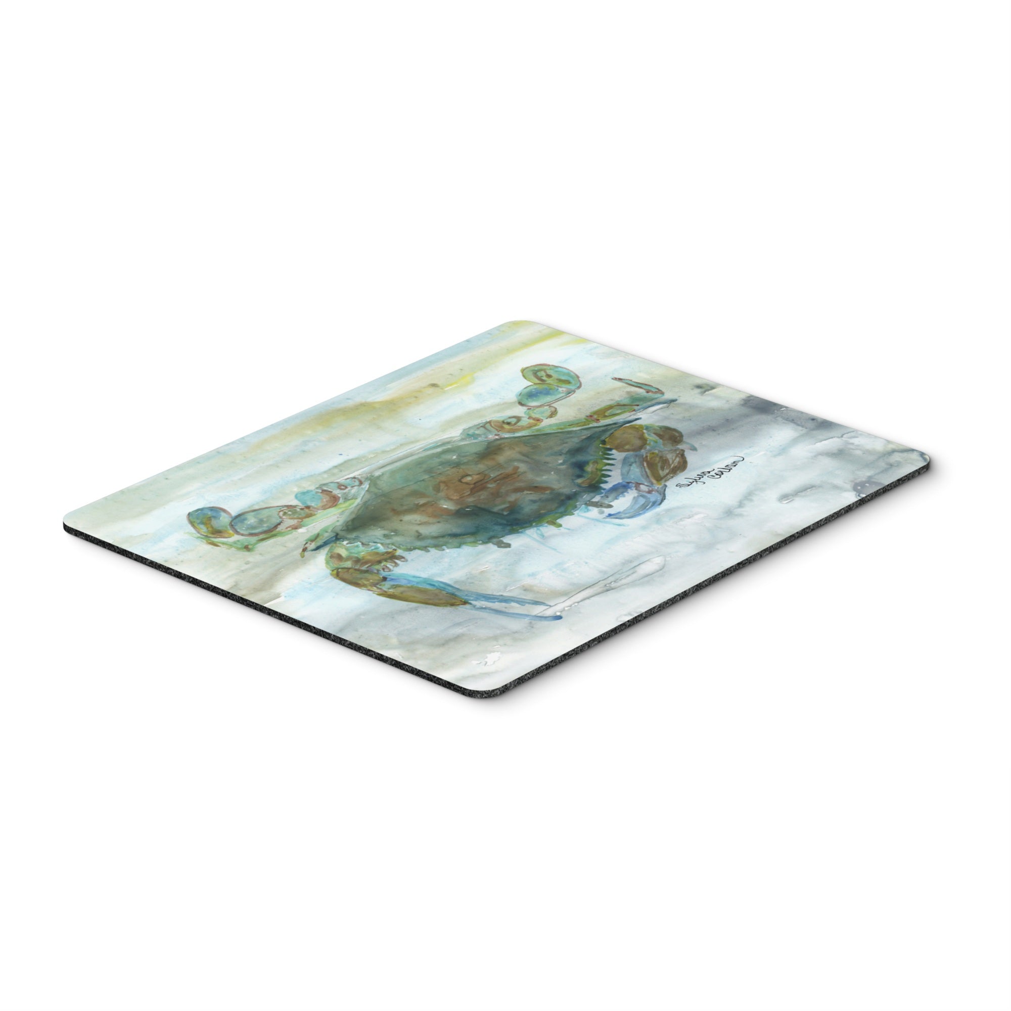 Crab A Leg Up Watercolor Mouse Pad, Hot Pad Or Trivet