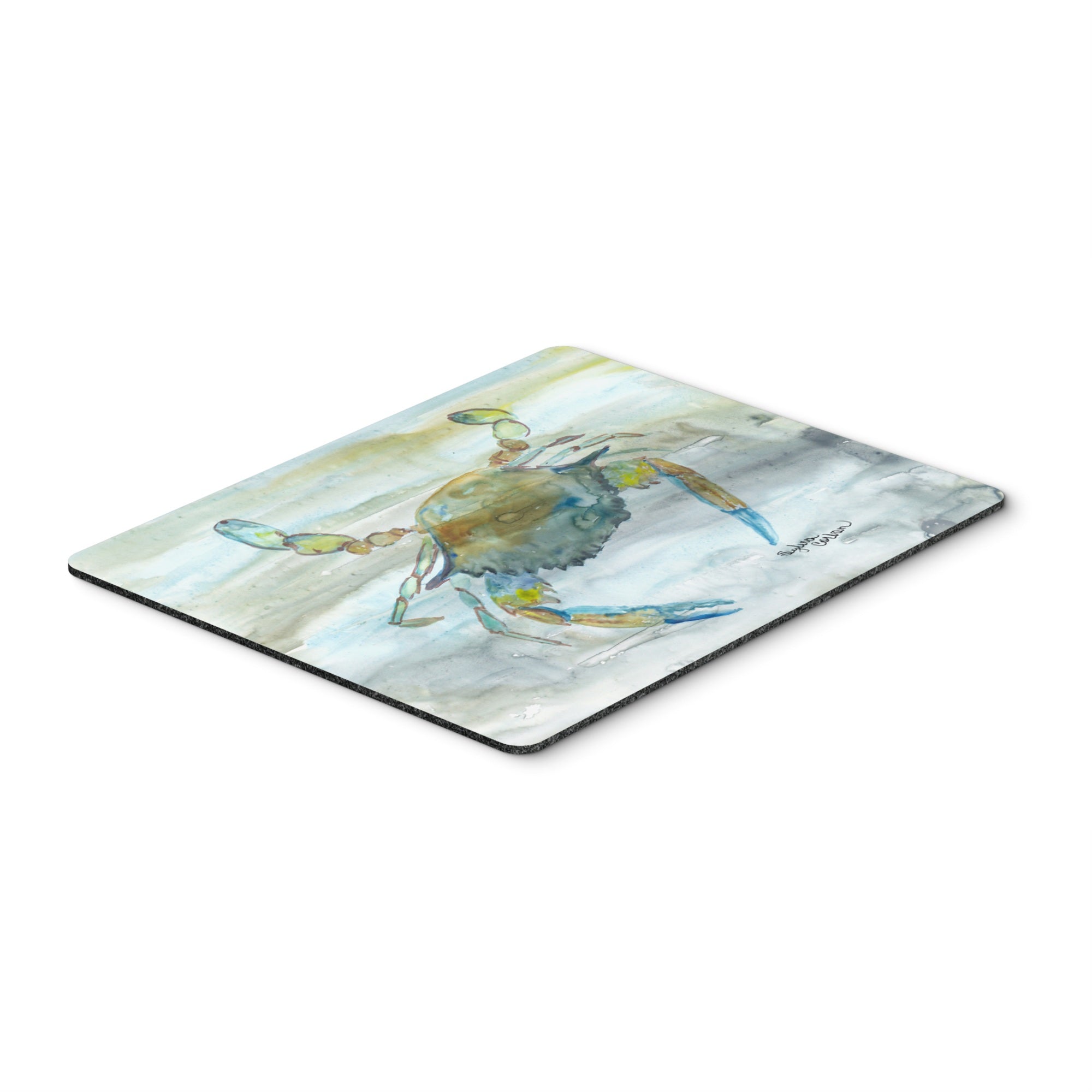 Blue Crab #2 Watercolor Mouse Pad, Hot Pad Or Trivet