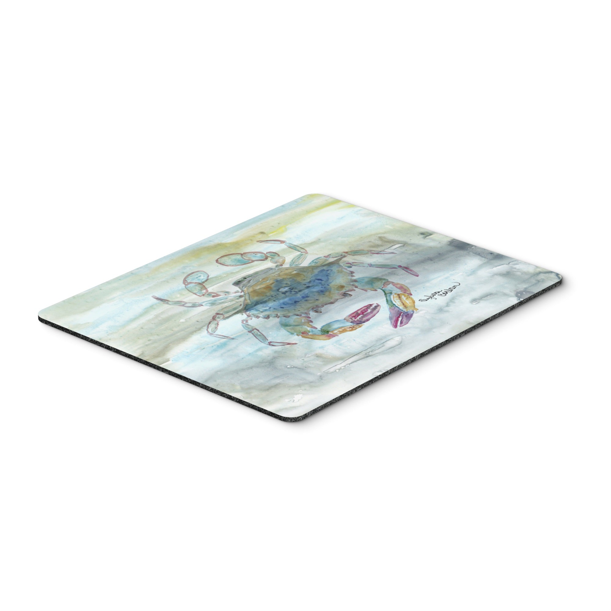 Female Blue Crab Watercolor Mouse Pad, Hot Pad Or Trivet