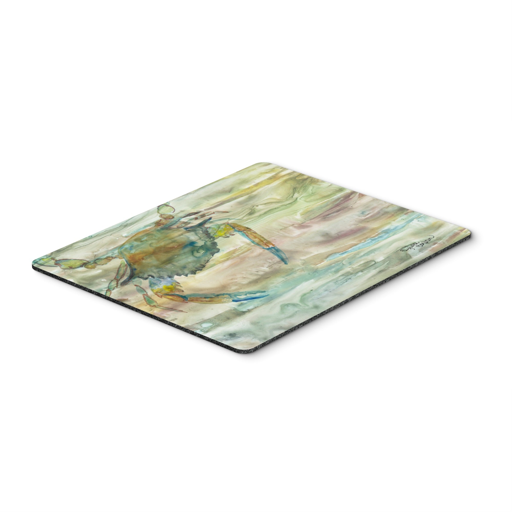 Blue Crab Sunset Mouse Pad, Hot Pad Or Trivet
