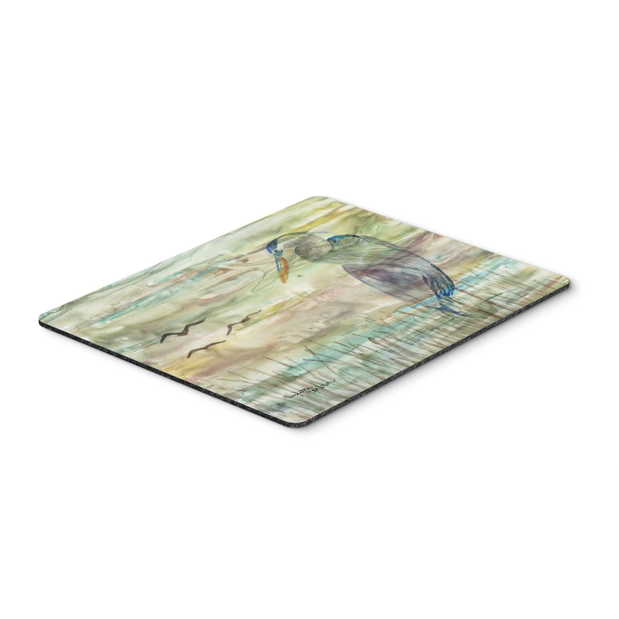 Blue Heron Sunset Mouse Pad, Hot Pad Or Trivet