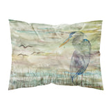 Caroline'S Treasures Blue Heron Sunset Fabric Standard Pillowcases, Multicolor