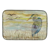 Caroline'S Treasures Sc2020Ddm Blue Heron Yellow Sky Dish-Drying-Mats, 14X21, Multicolor