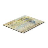 Blue Heron Yellow Sky Mouse Pad, Hot Pad Or Trivet