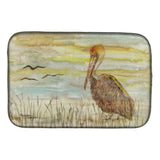 Caroline'S Treasures Sc2025Ddm Brown Pelican Yellow Sky Dish-Drying-Mats, 14X21, Multicolor