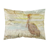 Caroline'S Treasures Brown Pelican Yellow Sky Fabric Standard Pillowcases, Multicolor